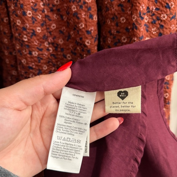 100% Cotton Madewell Long Sleeve Dress - Picture 6 of 7